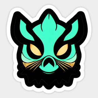 Scary Little Monster Green Sticker